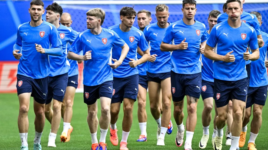 Čeští fotbalisté se připravují na zápas s Portugalskem