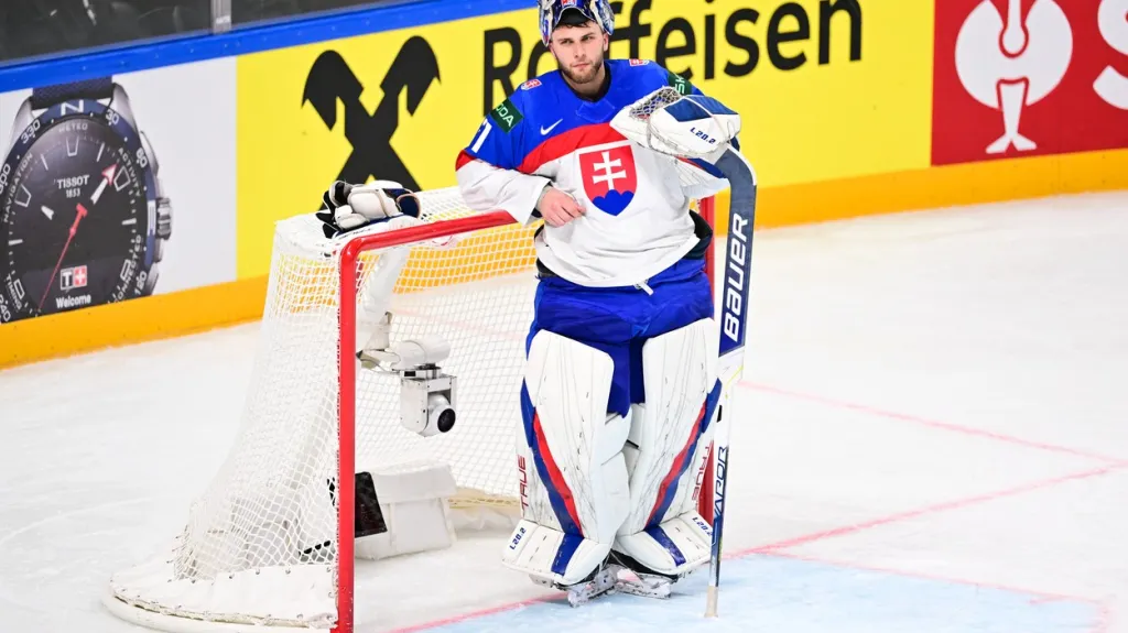 Slovenský brankář Samuel Hlavaj