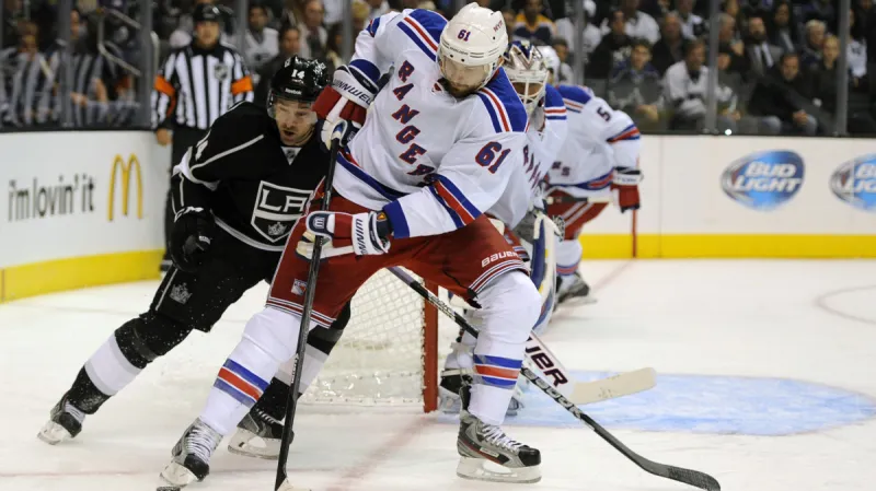 Rick Nash v utkání s Los Angeles
