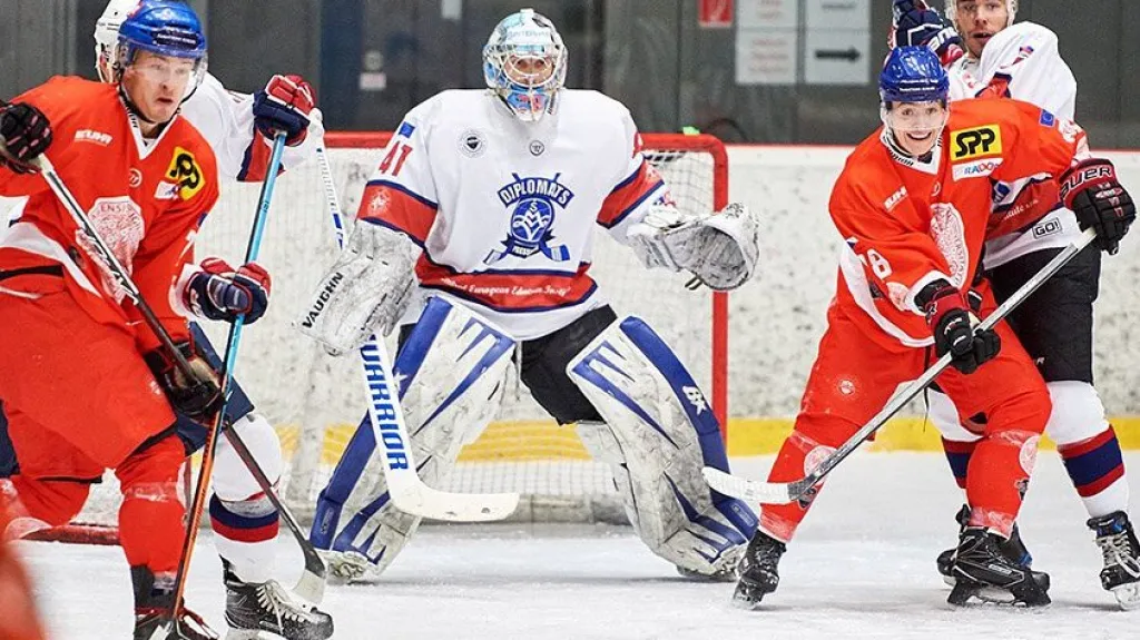 Utkání nadnárodní soutěže EUHL (Evropská univerzitní hokejová liga)