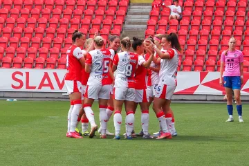 Radost fotbalistek Slavie