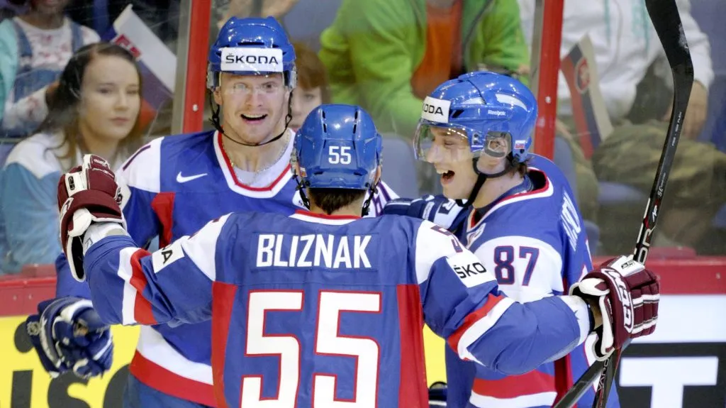 Slováci se radují z gólu v síti Francie