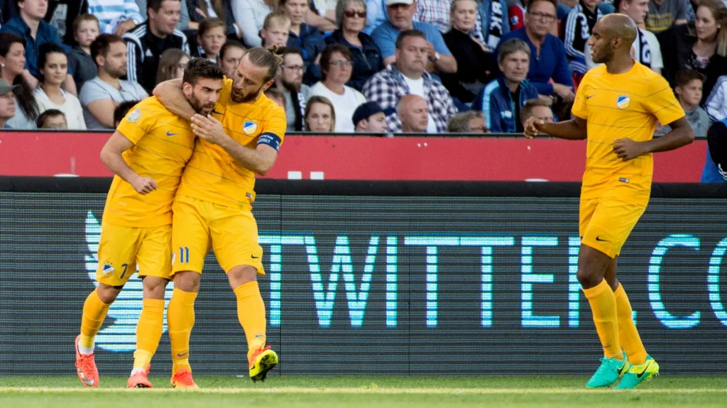 Radost fotbalistů APOEL Nikósie