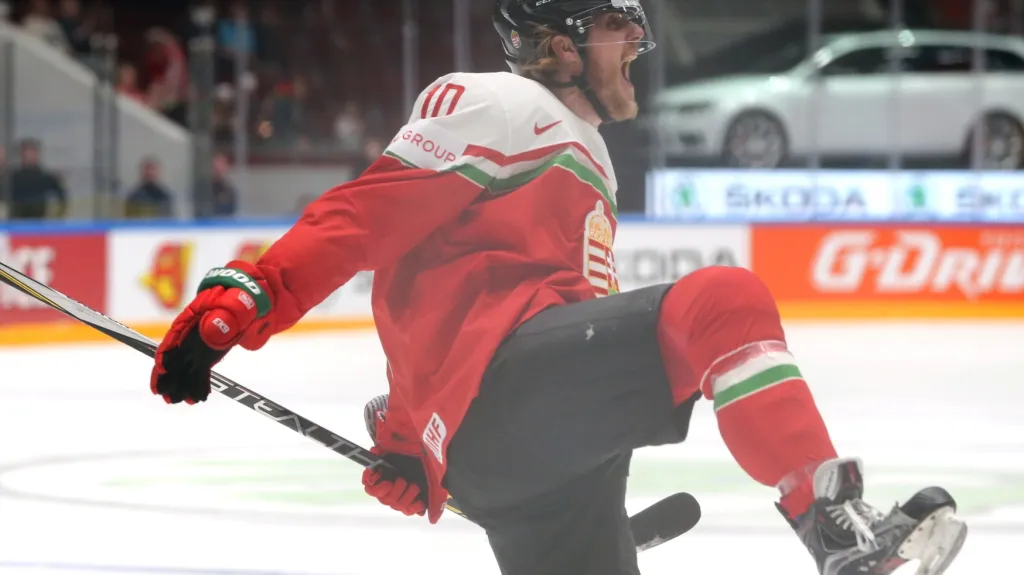 Slavící Gergő Nagy v utkání s Běloruskem