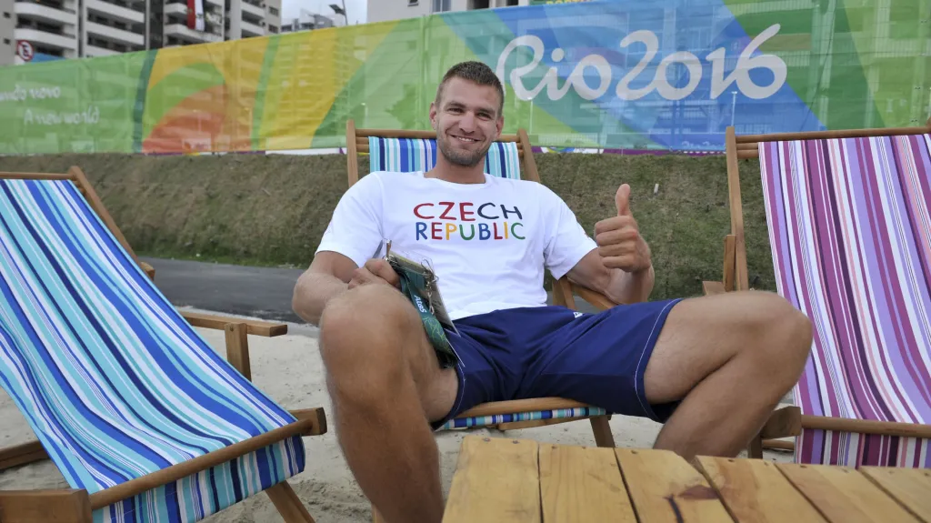 Ondřej Synek v olympijské vesnici