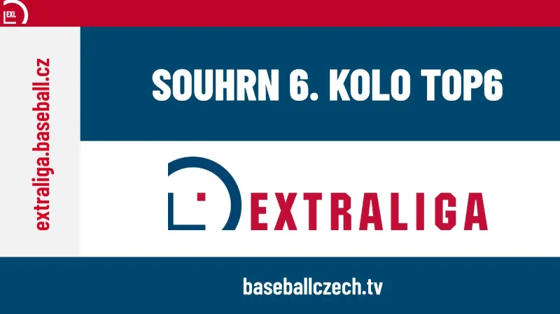 Souhrn 6. kola nadstavby baseballové extraligy