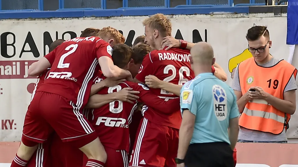 Radost fotbalistů Olomouce