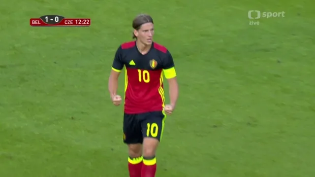 Gól v utkání Belgie - Česko: Praet - 1:0 (12. min.)