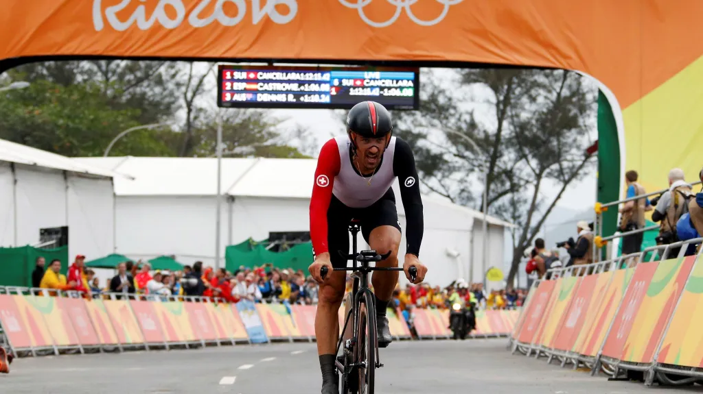 Fabian Cancellara po dojezdu olympijské časovky