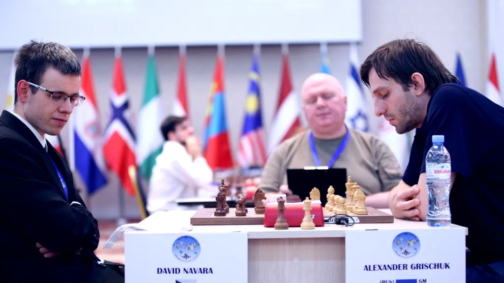 David Navara v partii s Alexanderem Griščukem