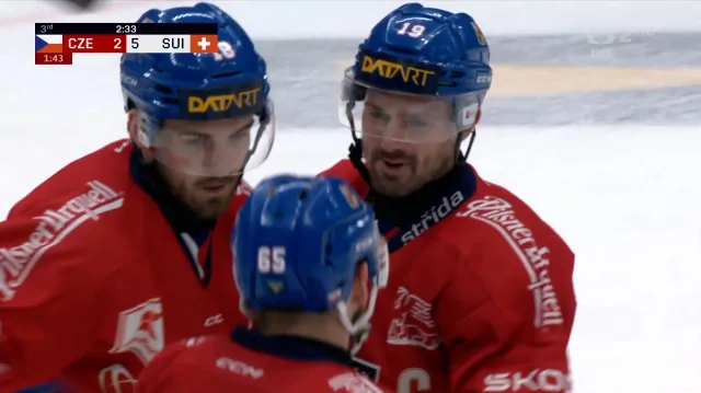 Gól v utkání Česko – Švýcarsko: Flek – 3:5 (58. min.)