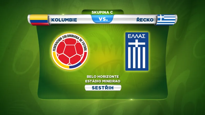 Sestřih utkání Kolumbie - Řecko