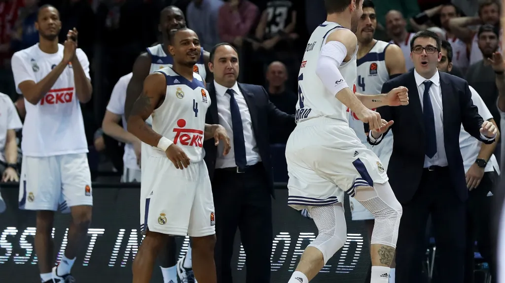 Radost basketbalistů Realu Madrid