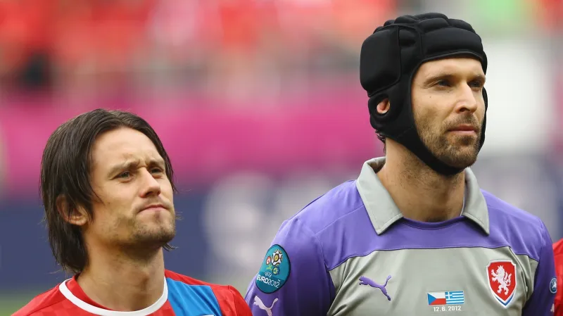 Tomáš Rosický s Petrem Čechem