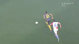 Gól v utkání Slavia – Feyenoord: 0:1 - Dessers (2. min.)