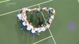 Závěrečný vítězný míček a oslavy 11. titulu ve Fed Cupu