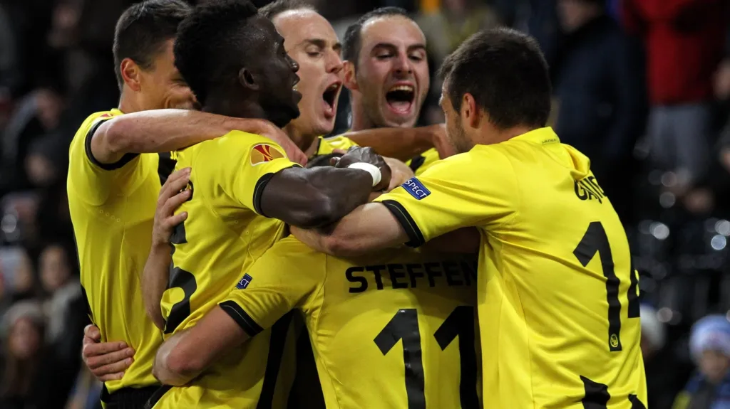 Slavící hráči Young Boys Bern