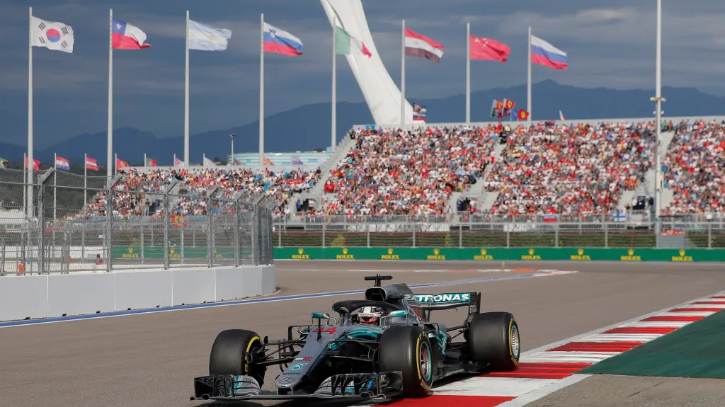 Lewis Hamilton během Velké ceny Ruska
