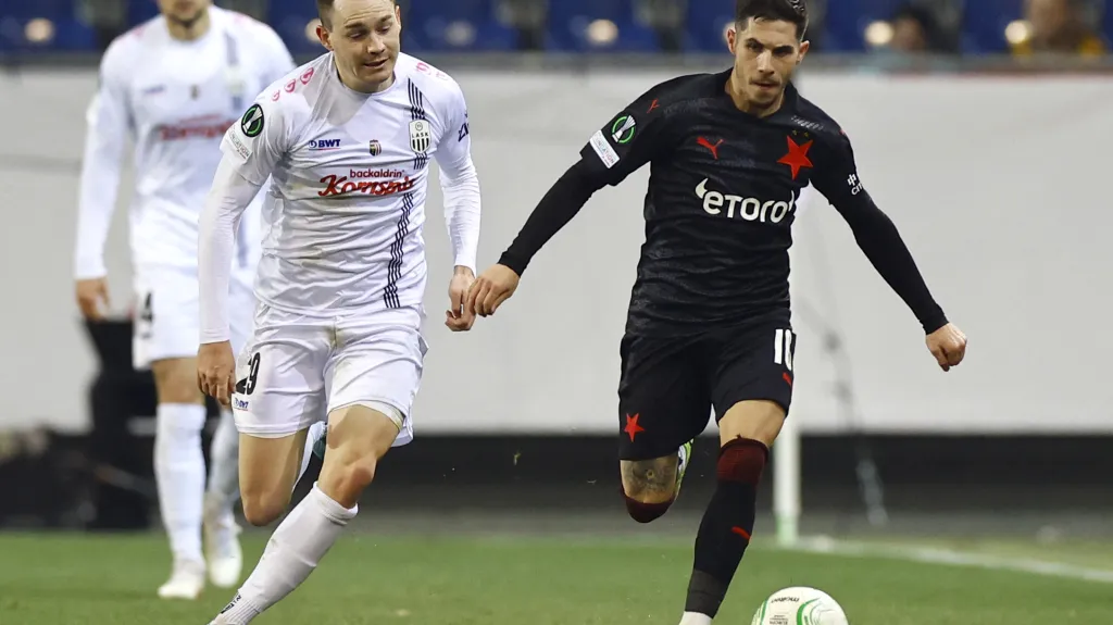 Srdjan Plavšič v dresu Slavie