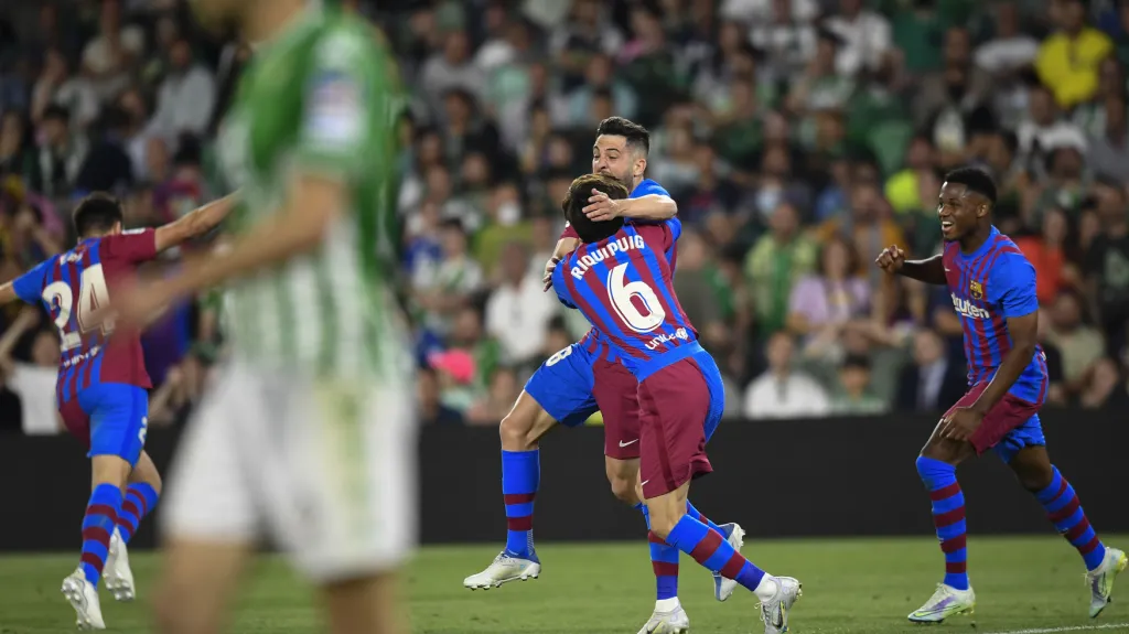 Jordi Alba oslavuje vstřelenou branku