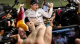Nico Rosberg slavící titul mistra světa