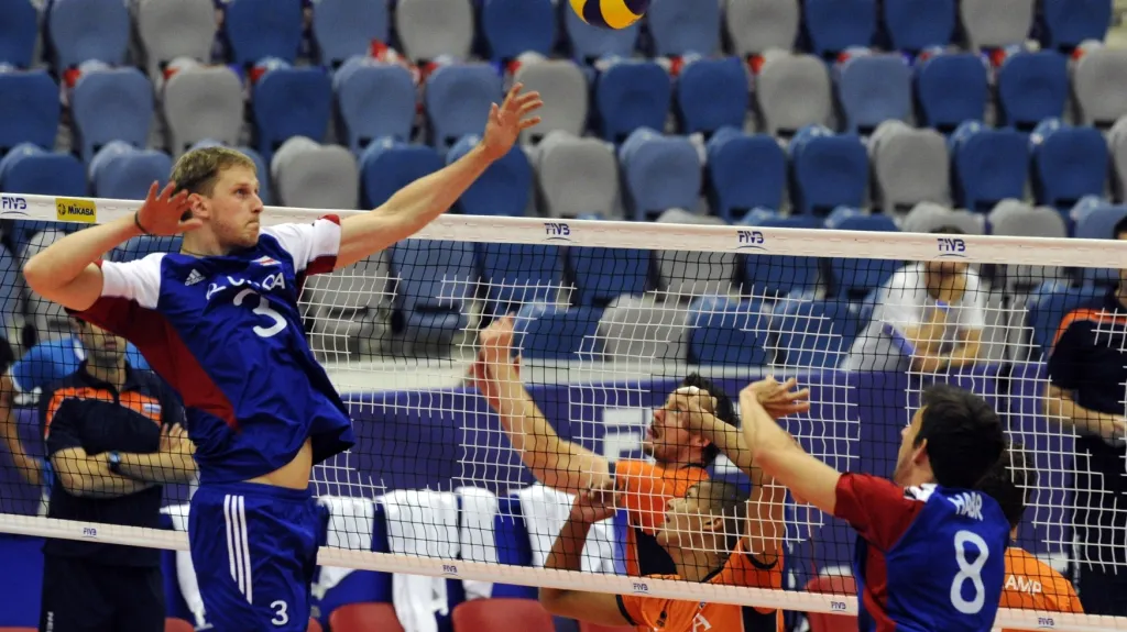 Utkání volejbalistů Česko - Nizozemsko