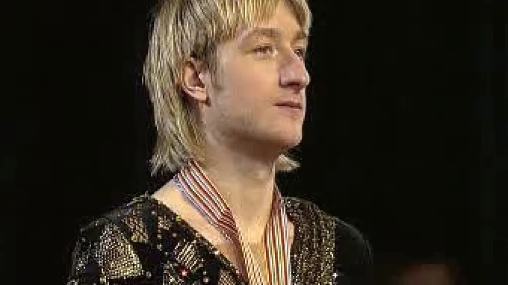 Ruský krasobruslař Jevgenij Pljuščenko - pětinásobný mistr Evropy, trojnásobný mistr světa a olympijský vítěz z Turína 2006.