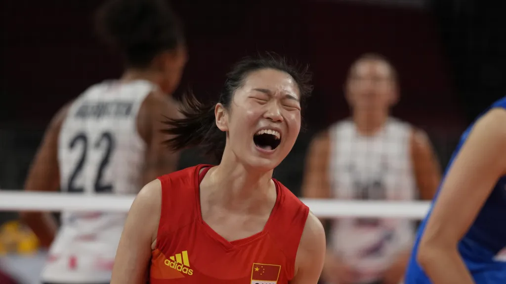 Čínská volejbalistka Wang Meng-ťie