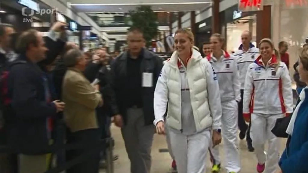 Tenistky rozdávaly před finále podpisy