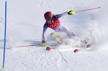 Mikaela Shiffrinová chybuje v páté brance