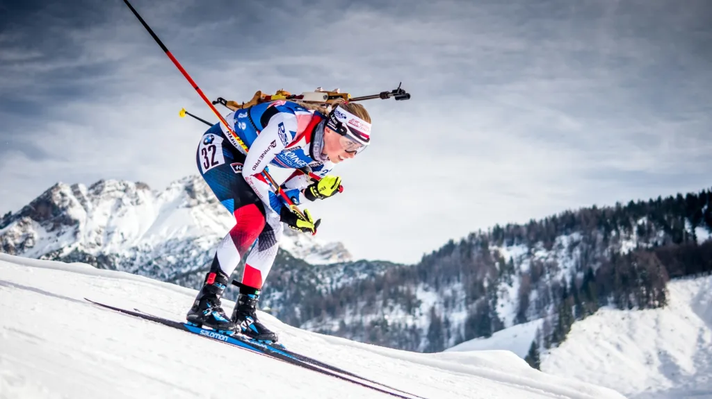 Biatlonistka Eva Kristejn Puskarčíková v Hochfilzenu