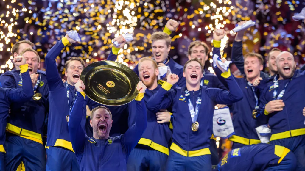 Radost švédských házenkářů, mistrů Evropy