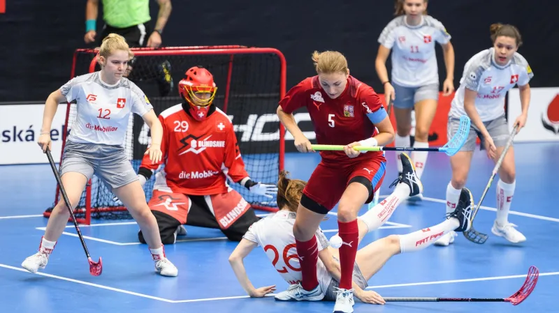 Eliška Krupnová v utkání se Švýcarskem