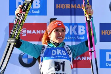 Spokojená Gabriela Koukalová po druhém místu ve vytrvalostním závodě na MS v Hochfilzenu
