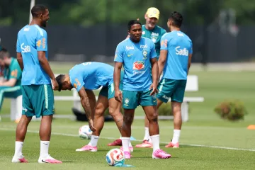Fotbalisté Brazílie na tréninku před startem MS