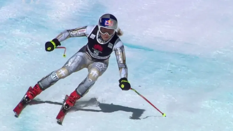 Jízda Ester Ledecké v Crans Montaně