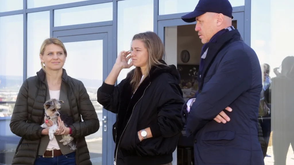 Lucie Šafářová, Karolína Muchová a Petr Pála