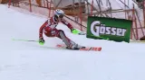 Vítězná jízda Henrika Kristoffersena v druhém kole slalomu v Kitzbühelu