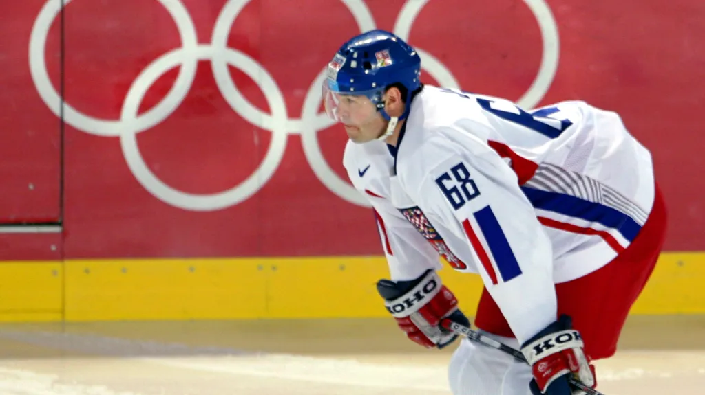 Jaromír Jágr na olympijských hrách v Turíně 2006