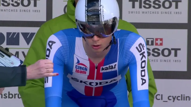 Bjerg obhájil titul v časovce cyklistů do 23 let, Otruba byl na 19. místě