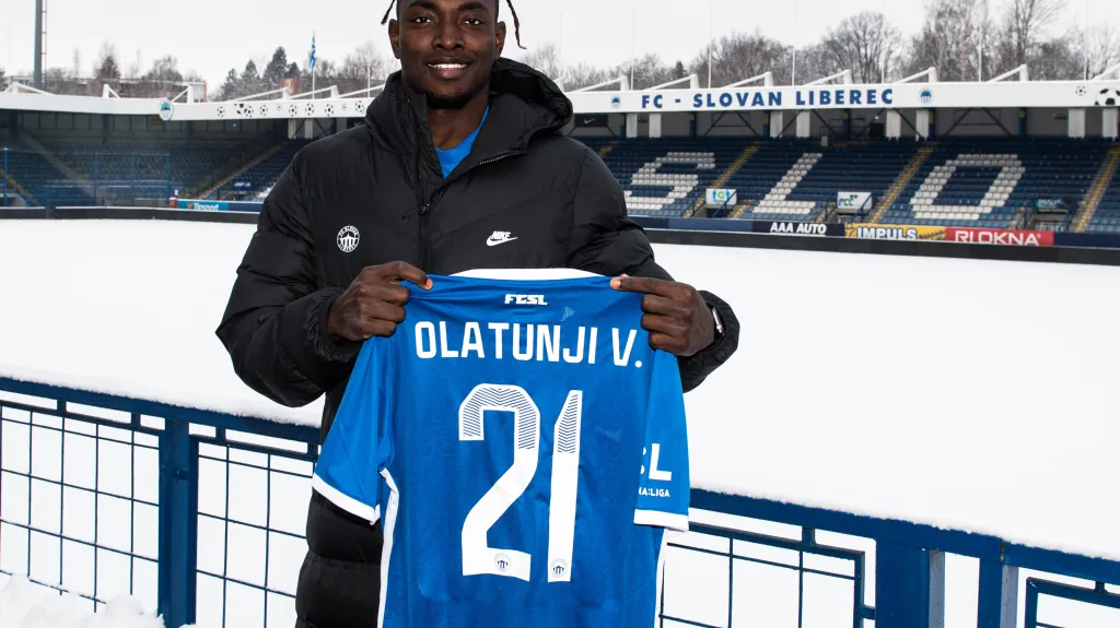 Victor Olatunji s dresem Liberce