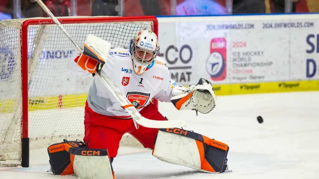 Brankář Hradce Králové Lukáš Pařík