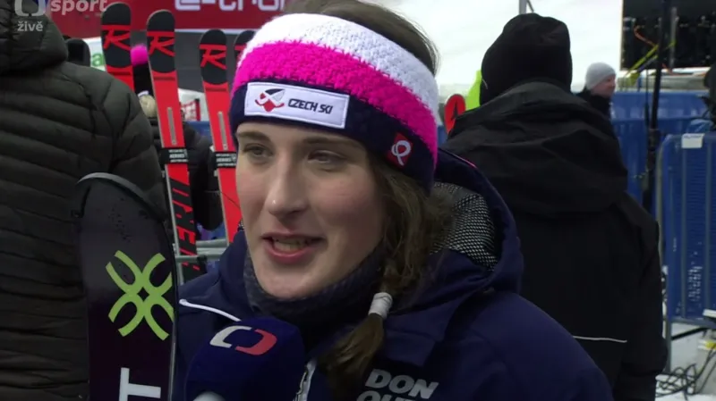 Jízda Capové ve 2. kole slalomu s ohlasem