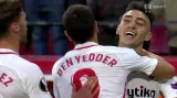 Gól v utkání Sevilla - Slavia Praha: El Haddadi - 2:1 (28. min.)