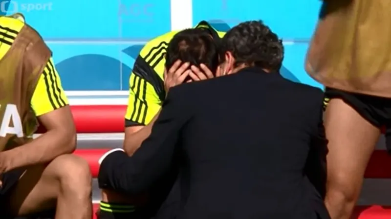 David Villa se rozloučil s reprezentací gólem a slzami