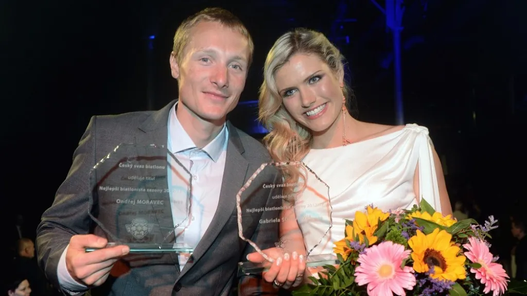 Ondřej Moravec a Gabriela Soukalová