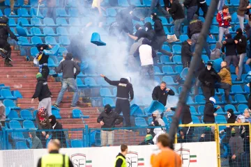 Násilí při zápasu Baník - Sparta