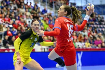 Iveta Korešová v zápase s Ukrajinou