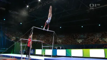 Cvičení Vanesy Mašové ve víceboji na ME