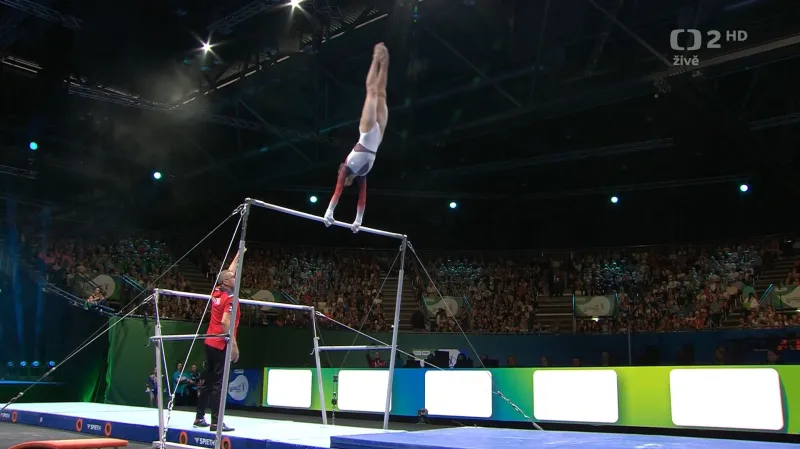 Cvičení Vanesy Mašové ve víceboji na ME